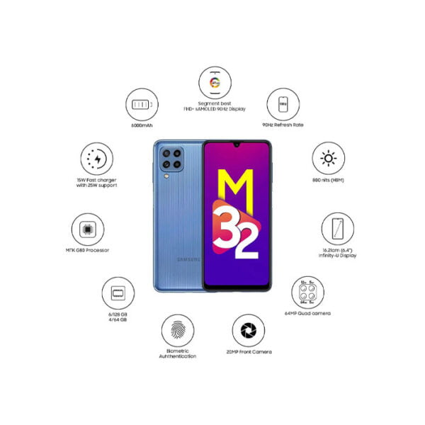 خرید گوشی سامسونگ مدل Galaxy M32 ظرفیت 128 گیگابایت و رم 6 گیگابایت