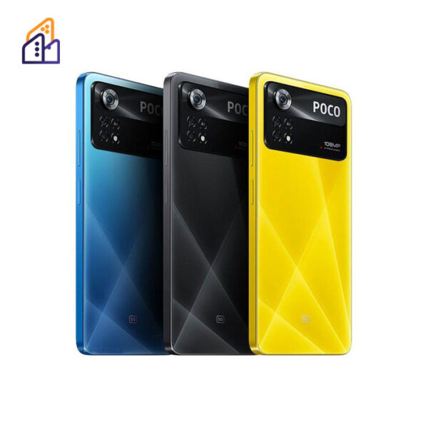 رنگ زرد و آبی و مشکی گوشی poco x4 pro 5g 8gb 256gb