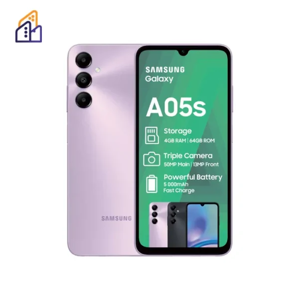 گوشی سامسونگ GALAXY A05S VIOLET با گارانتی 18 ماهه طلایی